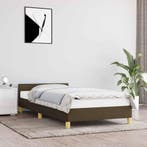 vidaXL Bedframe zonder matras 80x200 cm stof donkerbruin, Huis en Inrichting, Eenpersoons, Bruin, Verzenden, Nieuw