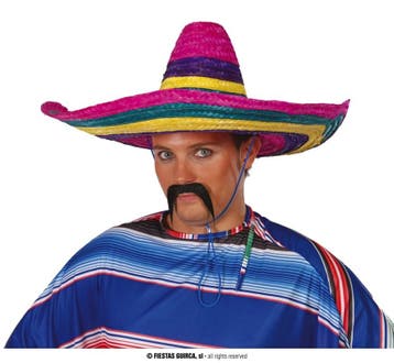 Mexicaanse Sombrero Multikleur (50cm), Ophalen of Verzenden, Nieuw