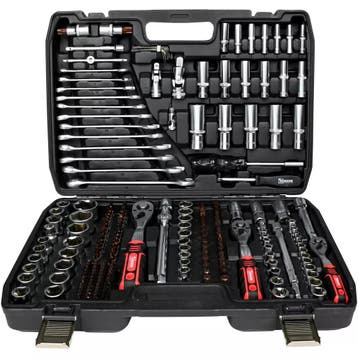 Benson Gereedschapset met 3 ratels, doppen, bits en rings..., Auto diversen, Ophalen of Verzenden, Nieuw