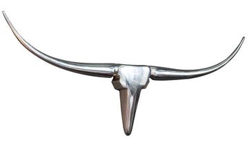 Modern design wanddecoratie BULL L 100cm zilver aluminium, Ophalen of Verzenden, Nieuw