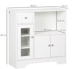 Keukendressoir 80×30×82 cm met Glazen Deur, Lade en Planken, Huis en Inrichting, Kasten | Buffetkasten, Verzenden, Nieuw