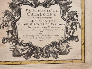 Europa - Spanje, Catalonië; Nicolas Sanson (1600 – 1667) -, Nieuw