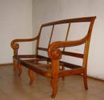 Sofa - Kersenhout - Divano Sofa Biedermeier, Antiek en Kunst