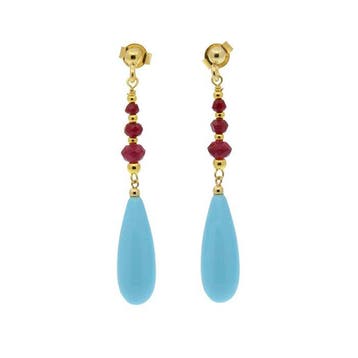 Turquoise - Zilver - Oorbellen, Verzamelen