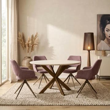 Eettafel Madison Sand | 110 cm | Starfurn, Ophalen of Verzenden, Nieuw