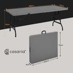 Buffettafel Zwart Kunststof 183x76cm Opvouwbaar (Tafels), Verzenden, Nieuw