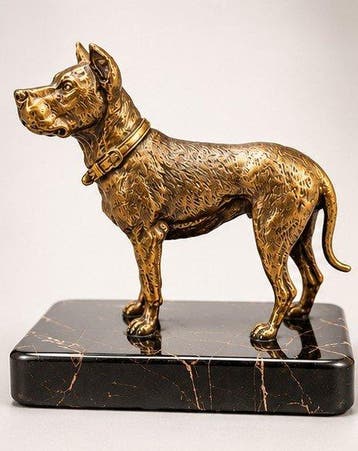 sculptuur, American Staffordshire Terrier (Amstaff) - 14 cm