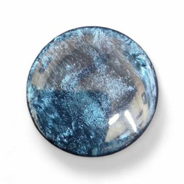 1 x Polaris Cabochon 35mm black blue (Cabochons en camée), Hobby en Vrije tijd, Kralen en Sieraden maken, Ophalen of Verzenden