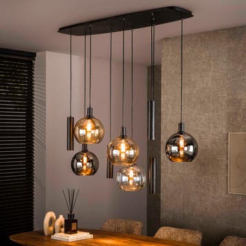 *WOONWINKEL* Hanglamp Met Bolvormige Glazen, Verzenden, Nieuw