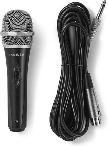 Microfoon - Karaoke Microfoon – Bedraad - 5 meter - Zwart –, Muziek en Instrumenten, Verzenden, Zo goed als nieuw
