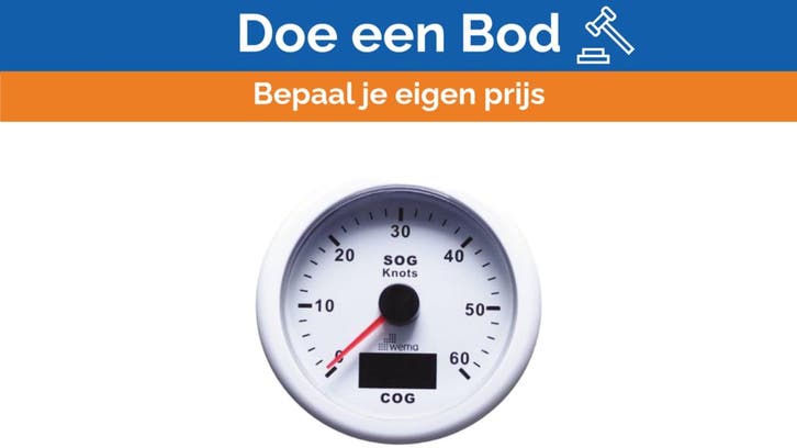 Bieden: Wema GPS boat speed indicator white 15 kn | 27 km/h, Watersport en Boten, Bootonderdelen, Motor en Techniek, Nieuw, Zeilboot of Motorboot