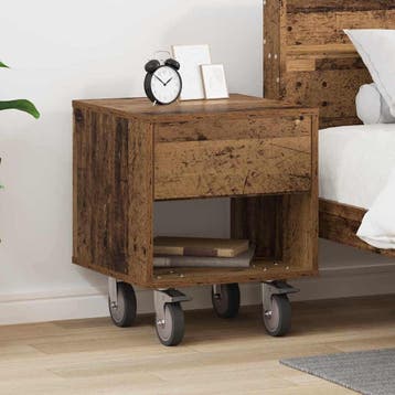 vidaXL Nachtkastje Oudhout 40,5 x 40 x 48 cm Bewerkt hout, Minder dan 45 cm, Verzenden, Nieuw, Minder dan 55 cm