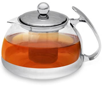 Theepot Glas 1,2L met RVS Filter (Keuken hulpmiddelen), Verzenden, Nieuw