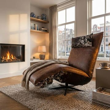 Fauteuil Indi | Koeienhuid | Uniek, Ophalen of Verzenden, Nieuw