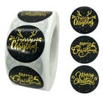 500 Kerst Stickers Op Rol - 2.5cm - Kerststickers -, Diversen, Verzenden, Nieuw