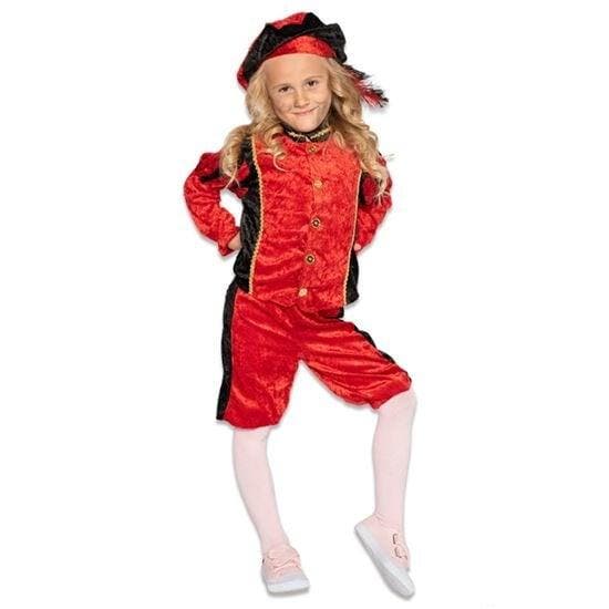 Pietenpak Rufo Rood/Zwart Kind, Kleding | Dames, Carnavalskleding en Feestkleding, Nieuw, Ophalen of Verzenden