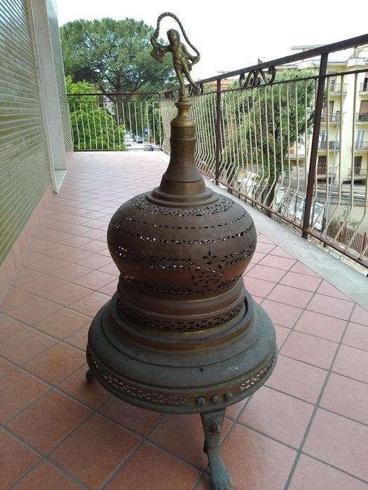 Vuurpot - Gegoten messing, Antiek en Kunst, Curiosa en Brocante