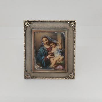 Reis-icoon - Madonna met het Kind Jezus - Zilver