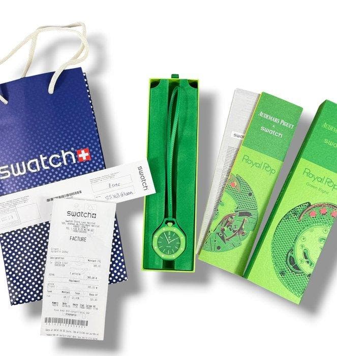 Swatch - Audemars Piguet X Swatch - Royal Pop - Green Eight, Sieraden, Tassen en Uiterlijk, Horloges | Heren