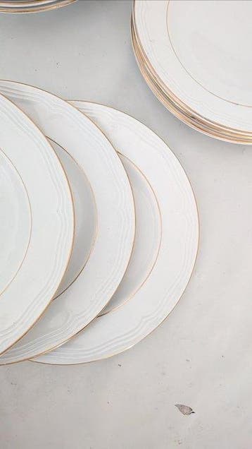 GALVANI Ceramiche - Eetservies voor 6 (12) - Porselein, Goud