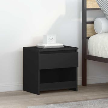vidaXL Nachtkastjes 2 st 40x30x39 cm bewerkt hout zwart, Verzenden, Nieuw, Hout