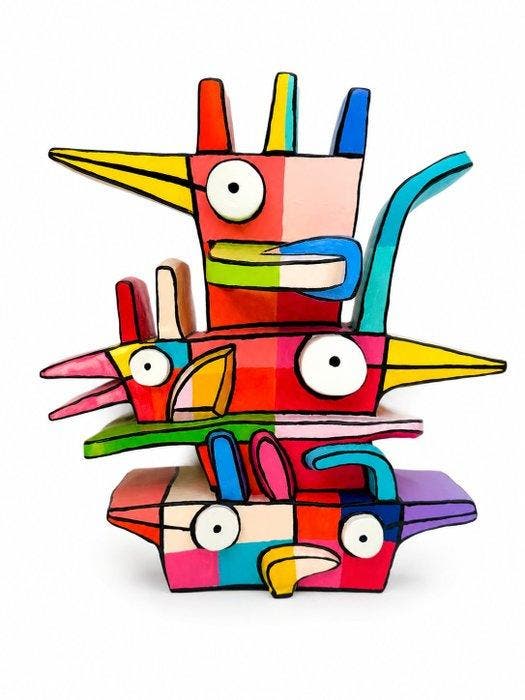Jacqueline Schäfer - Beeld, Jacqueline Schaeffer – Abstracte, Antiek en Kunst, Kunst | Designobjecten