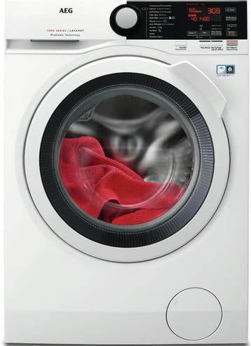 AEG L7BE86W - Wasmachine - 8 kg - 1600 tpm, Ophalen of Verzenden, Zo goed als nieuw, Voorlader, 85 tot 90 cm
