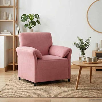 vidaXL 1-Zits Bank Roze 88 x 83 x 95 cm Fluweel, Huis en Inrichting, Banken | Bankstellen, Verzenden, Nieuw, Stof, Minder dan 150 cm