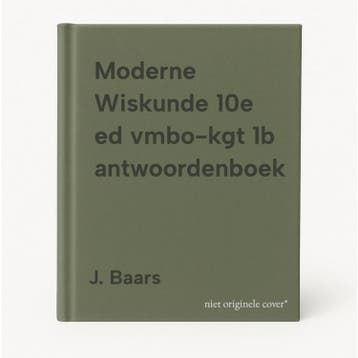 Moderne Wiskunde 10e ed vmbo-kgt 1b antwoordenboek - J., Verzenden, Gelezen, J. Baars