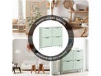 SoBuy FSR100-GR - Smalle Schoenenkast - 4 Kleppen - Groen, Verzenden, Nieuw