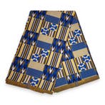 Afrikaanse stof - Blauwe Kente PO-5069 - Polycotton - 1 yard, Ophalen of Verzenden, Nieuw