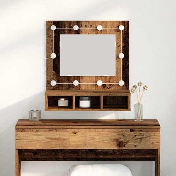 vidaXL Spiegelkast Oud hout 60 x 31,5 x 62 cm Bewerkt hout, Verzenden, Nieuw