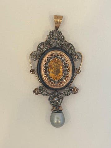 Hanger - 12 kt. Geel goud