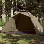 vidaXL Tent 4-persoons snelontgrendeling bruin, Verzenden, Nieuw, Tot en met 2