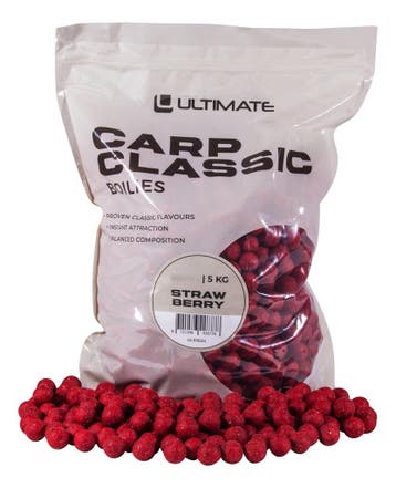 Ultimate Carp Classic Boilies 15mm 5kg - Strawberry, Verzenden, Nieuw, Overige typen