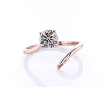 Zonder minimumprijs - Ring - 14 karaat Roségoud - 0.71ct., Nieuw