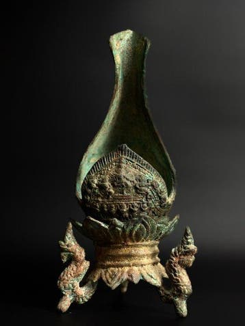 Oud-Khmer Brons Bak - 28 cm