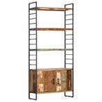 vidaXL Boekenkast met 4 schappen 80x30x180 cm massief, Verzenden, Nieuw, 50 tot 100 cm, 150 tot 200 cm