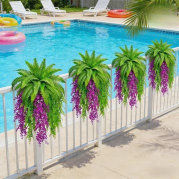 Kunstplant Boston Fern & Persische Violet met Klimop - Hangp, Huis en Inrichting, Verzenden