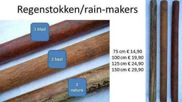 regenstok, rainstick, regenmaker, rainmaker, bamboo stok, Ophalen of Verzenden, Nieuw, Overige soorten