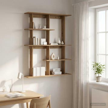 vidaXL Wandplank Artisanaal eiken 102 x 20 x 130 cm Bewerkt, Verzenden, Nieuw