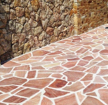 Brasil Rosso Flagstones / Flagstone Brasil Rosso, Nieuw, Natuursteen, Terrastegels