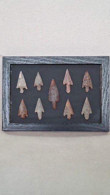 prehistorie vuursteen Pijlpunt - 120 mm (Zonder, Verzamelen, Mineralen en Fossielen