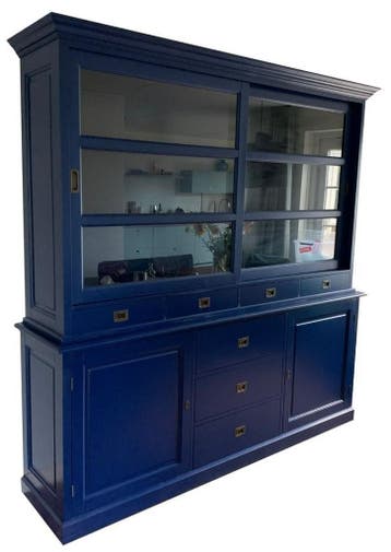 Buffetkast safierblauw Gorinchem 220cm, Ophalen of Verzenden, Nieuw