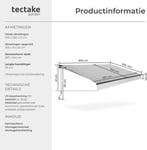 2dekans | tectake® Zonnescherm met Knikarm - 300 x 250 cm -, Tuin en Terras, Zonneschermen, Ophalen of Verzenden, Zo goed als nieuw