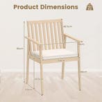 LIVSK Tuinstoelen - Gestoffeerd - Acaciahout - Afneembaar Ku, Tuin en Terras, Kruiwagens, Verzenden, Nieuw