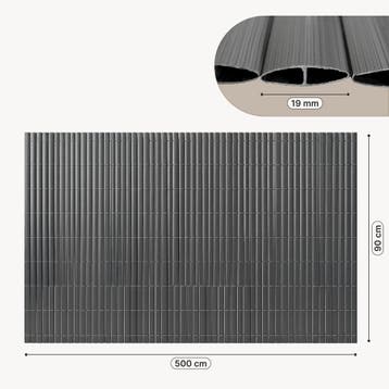 PVC Tuinscherm Cefalu 19 mm antraciet 90x500 cm casa.pro, Verzenden, Nieuw