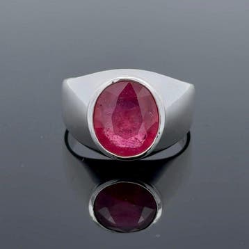 Zilver - Ring - Natuurlijke Ruby