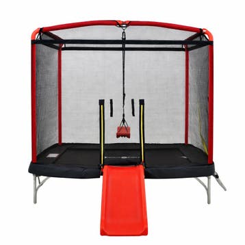 Trampoline rechthoekig 126x193cm | Glijbaan+Schommel | Ni..., Ophalen of Verzenden, Nieuw
