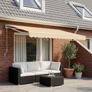vidaXL Vervangingsdoek voor luifelrok gestreept 500 cm, Verzenden, Nieuw